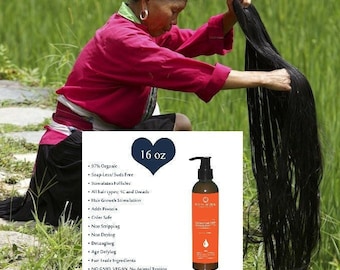 Hair Growth Solution Co-Wash, SHAMPOO & Scalp Renewal Detox 16oz,, Delays Grays, Grow back Edges, Fermented Rice Herbal Wash