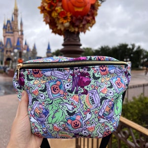 Large Sized Halloween Party Theme Park Inspired in Nylon Fanny Style Crossbody Sling Bag