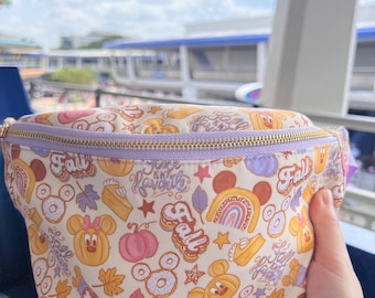 Fall Theme Park Nylon Umhängetasche Sling Bag - Gold Hardwares