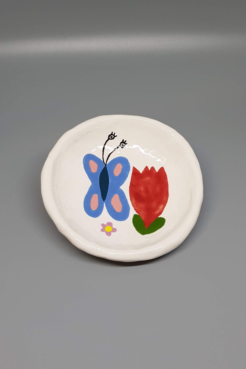 jewellery /& trinkets BUTTERFLY DISH Handmade ceramic dish for rings
