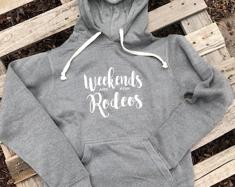 Weekends are for Rodeos Hooded Triblend Sweatshirt