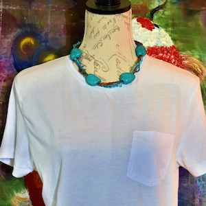 Vintage Tribal Necklace with Turquoise Coloured Stones