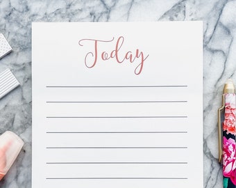 Daily Planner | Daily To Do List | To Do List | Daily Notepad | Daily Stationary | Daily List | Today Notepad| Today To Do List | Gift