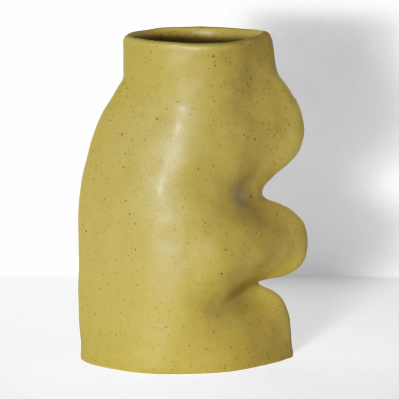 Fluxo Ceramic Vase Large Pistachio Green image 2