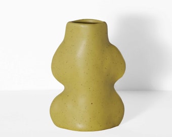 Fluxo Ceramic Vase -  Small Pistachio Green