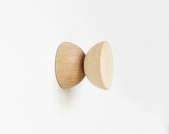 Geometric Beech Wood Wall Hook/Knob/Handle - Modern Modern Wooden Hooks Home Decor Accessories