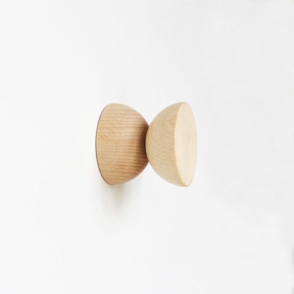 Geometric Beech Wood Wall Hook/Knob/Handle - Modern Modern Wooden Hooks Home Decor Accessories