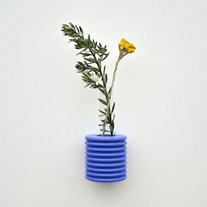 Ribble Wooden Wall Vase - Blue