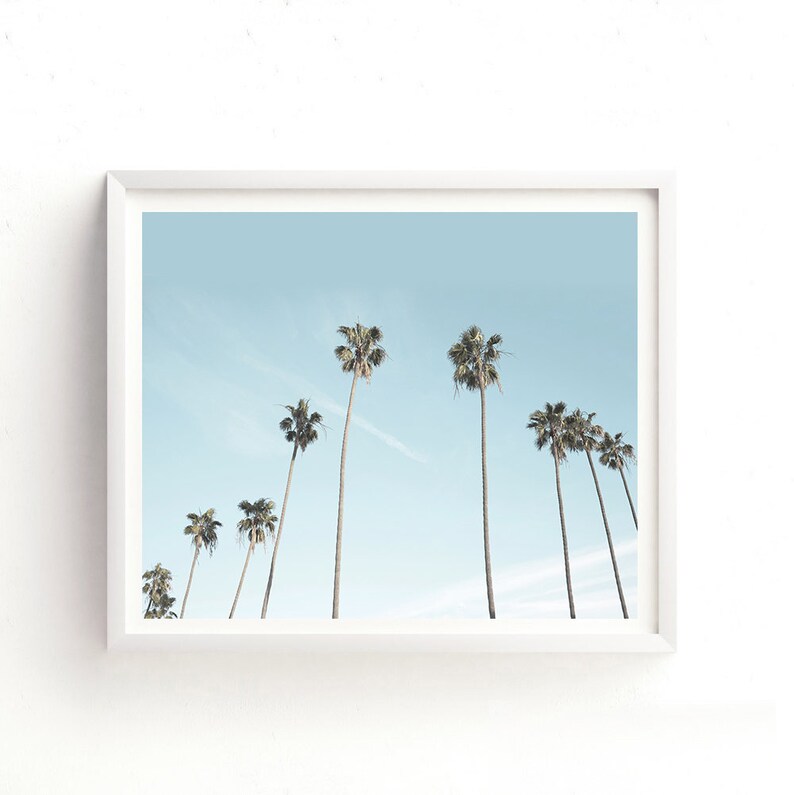 Palm Trees Print Horizontal Wall Art California Print Etsy