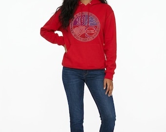 Sweat à capuche sport Detroit strass