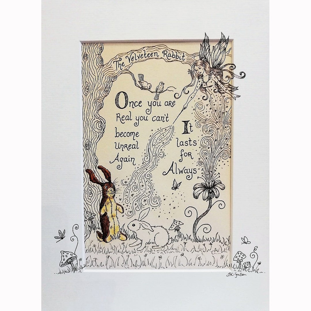 The Velveteen Rabbit Wall Art Print, Fairytale Illustration Etsy