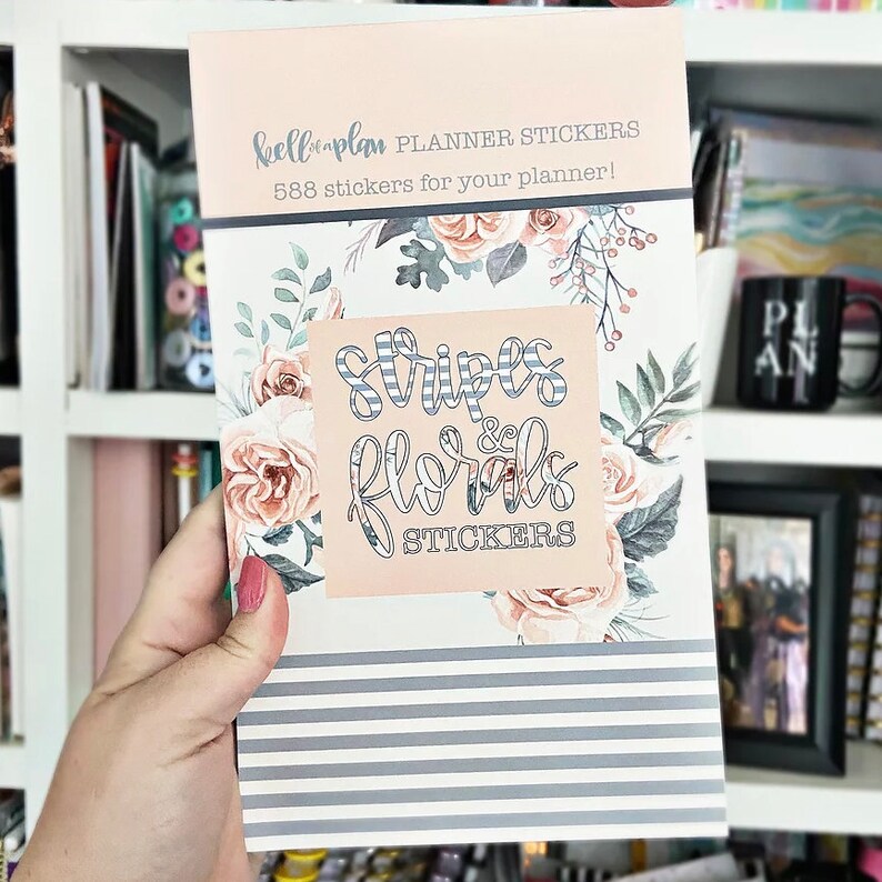 Kellofaplan Stripes & Florals Sticker Book Volume 1 Etsy