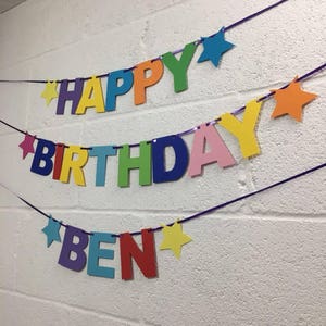 Personalised Happy Birthday Banner. image 2