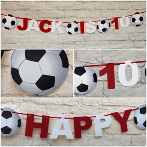 Personalised Arsenal Football league Themed Birthday Banner Sunderland premier bunting