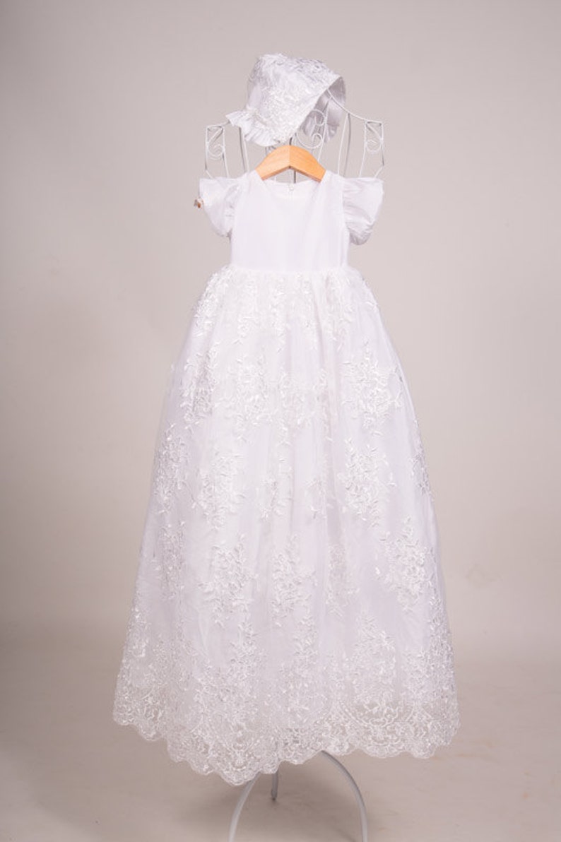 ivory lace christening gown