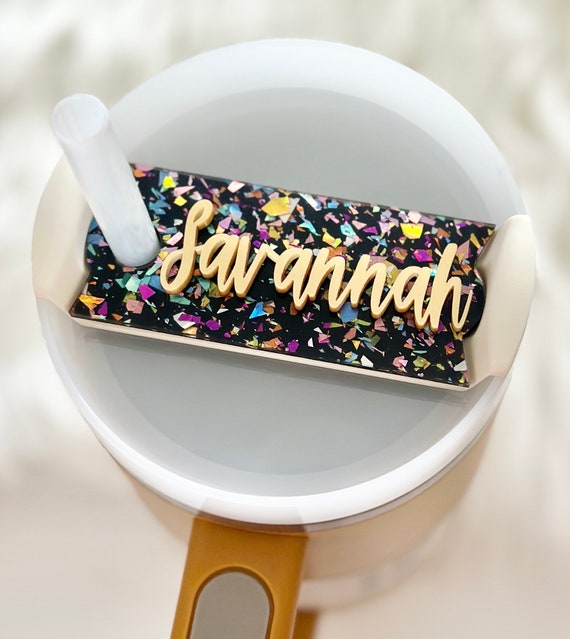Custom Acrylic Tumbler Name Plate: Personalized Stanley H2.0 Tag