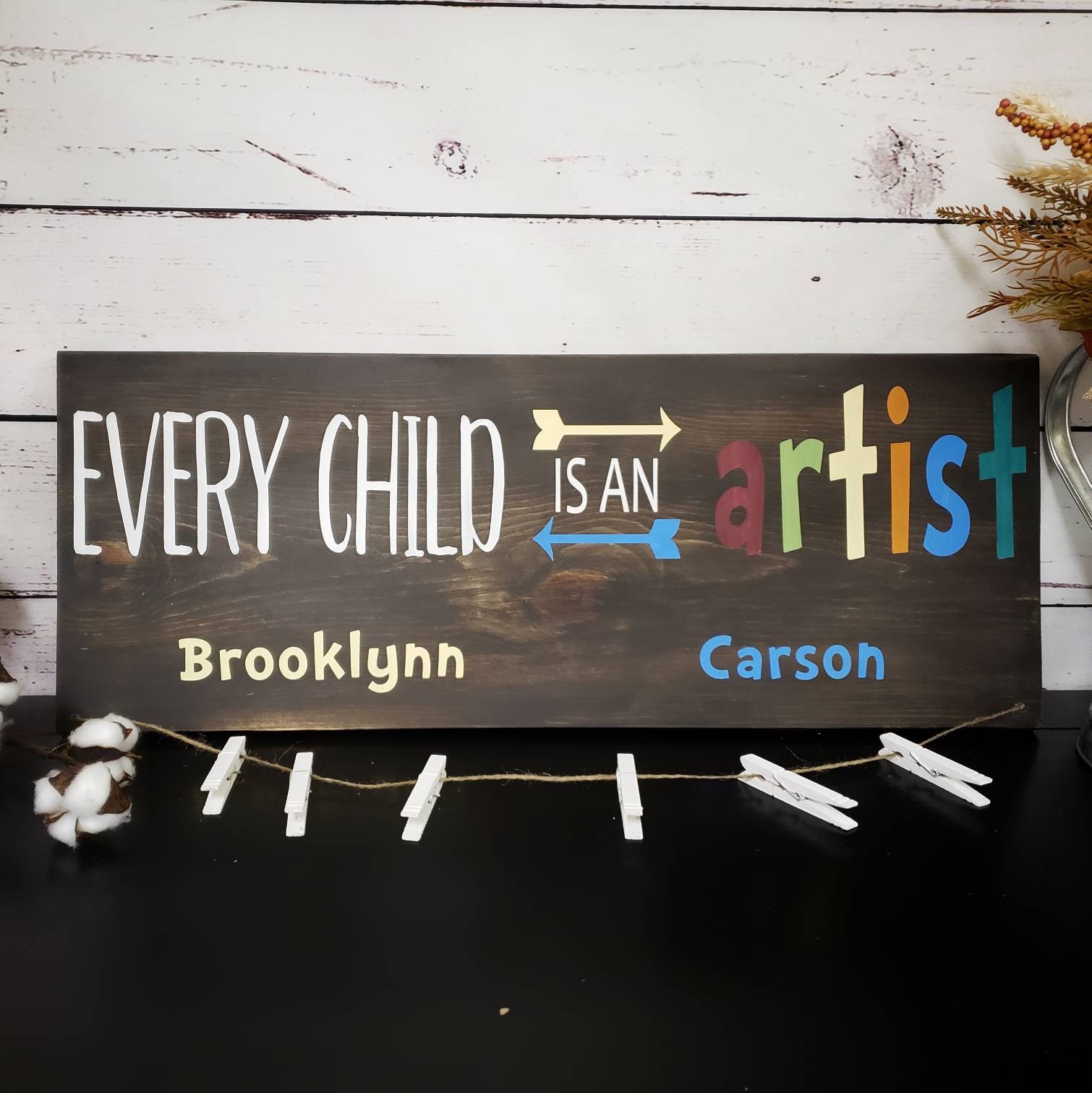 Every Child Is An Artist Sign / Childrens Artwork Display / Etsy
