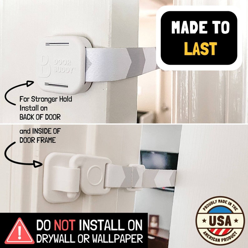 Baby Proof Door Latch, Child Door Latch Keeps Children Out of Litter