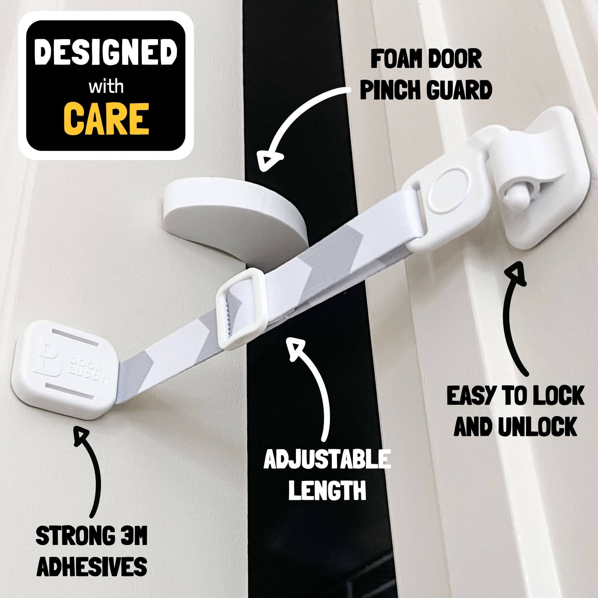 Baby Proof Door Latch, Child Door Latch Keeps Children Out of Litter