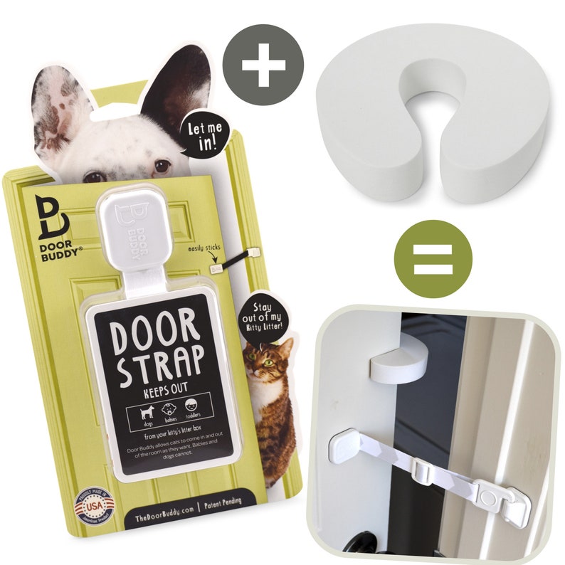 Door Buddy Door Latch Foam Door Stopper Keep Dog Out Of Etsy