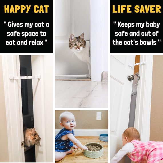 Baby Proof Door Latch Child Door Latch Keeps Children Out of Litter Box and Cat Poop Pet Door Stopper Door Stop Baby Gate Cat Door Ajar Etsy UK