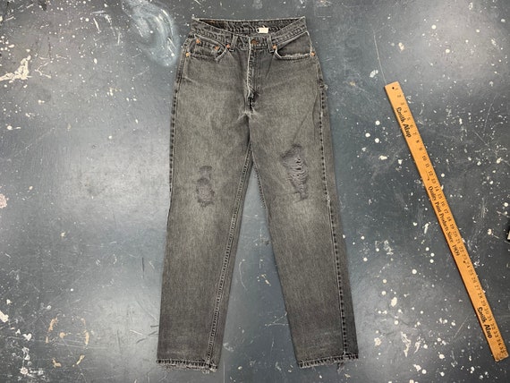 27x31 Levis 512 Jeans Faded Black 90s USA Vintage