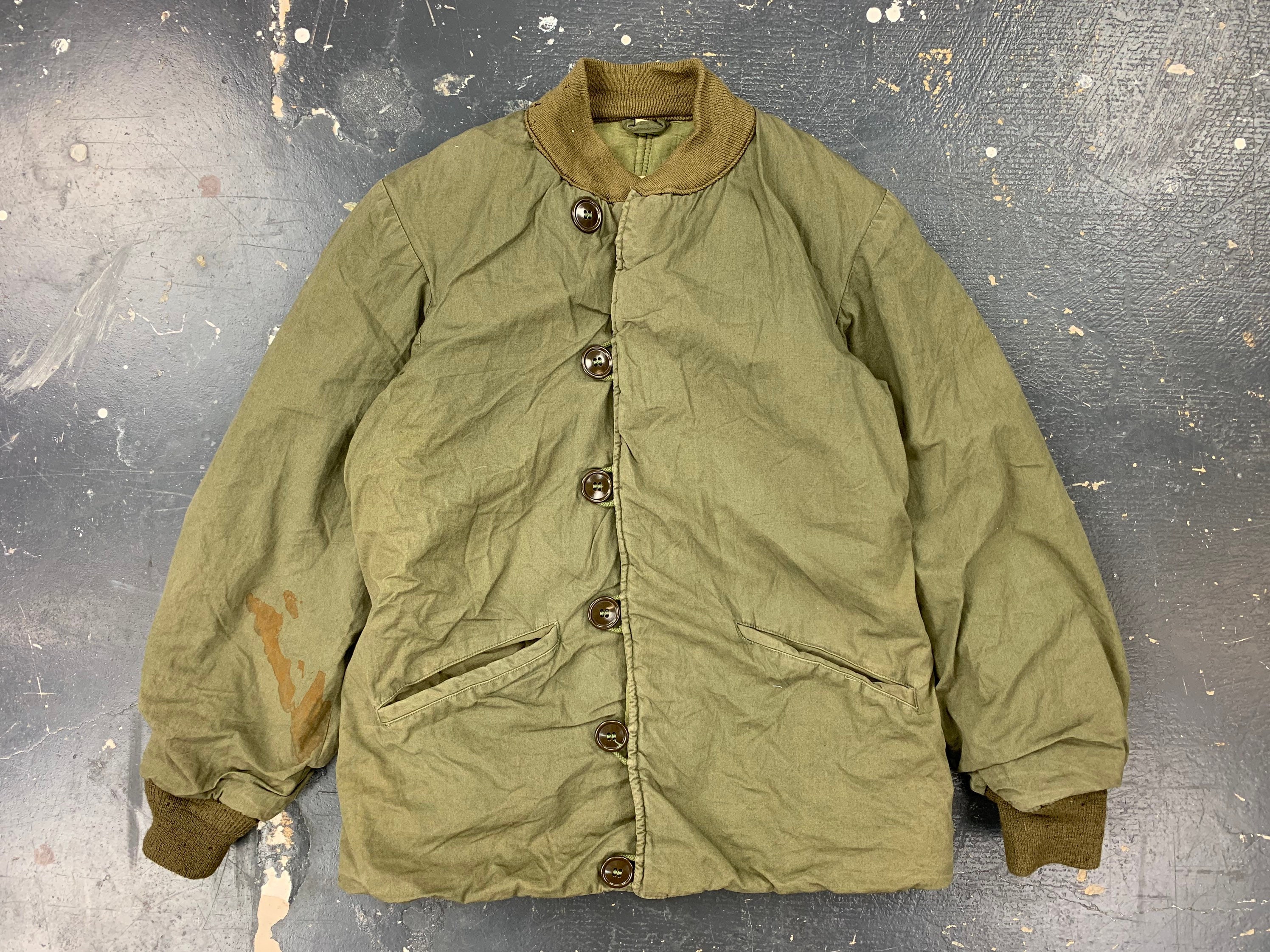 M1943 Field Jacket Liner Pile OD 36L 50s Pattern B Gabardine Etsy