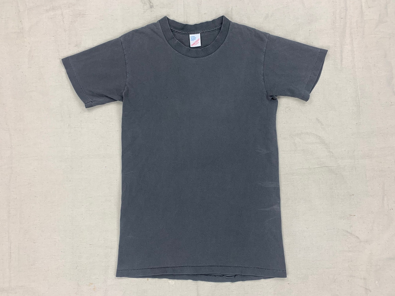 Small Basic Faded Black Cotton T Shirt 90s USA Vintage Etsy