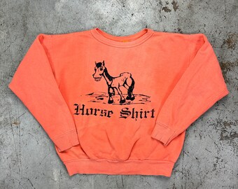 horse shirt sweatshirt 60s 70s vintage