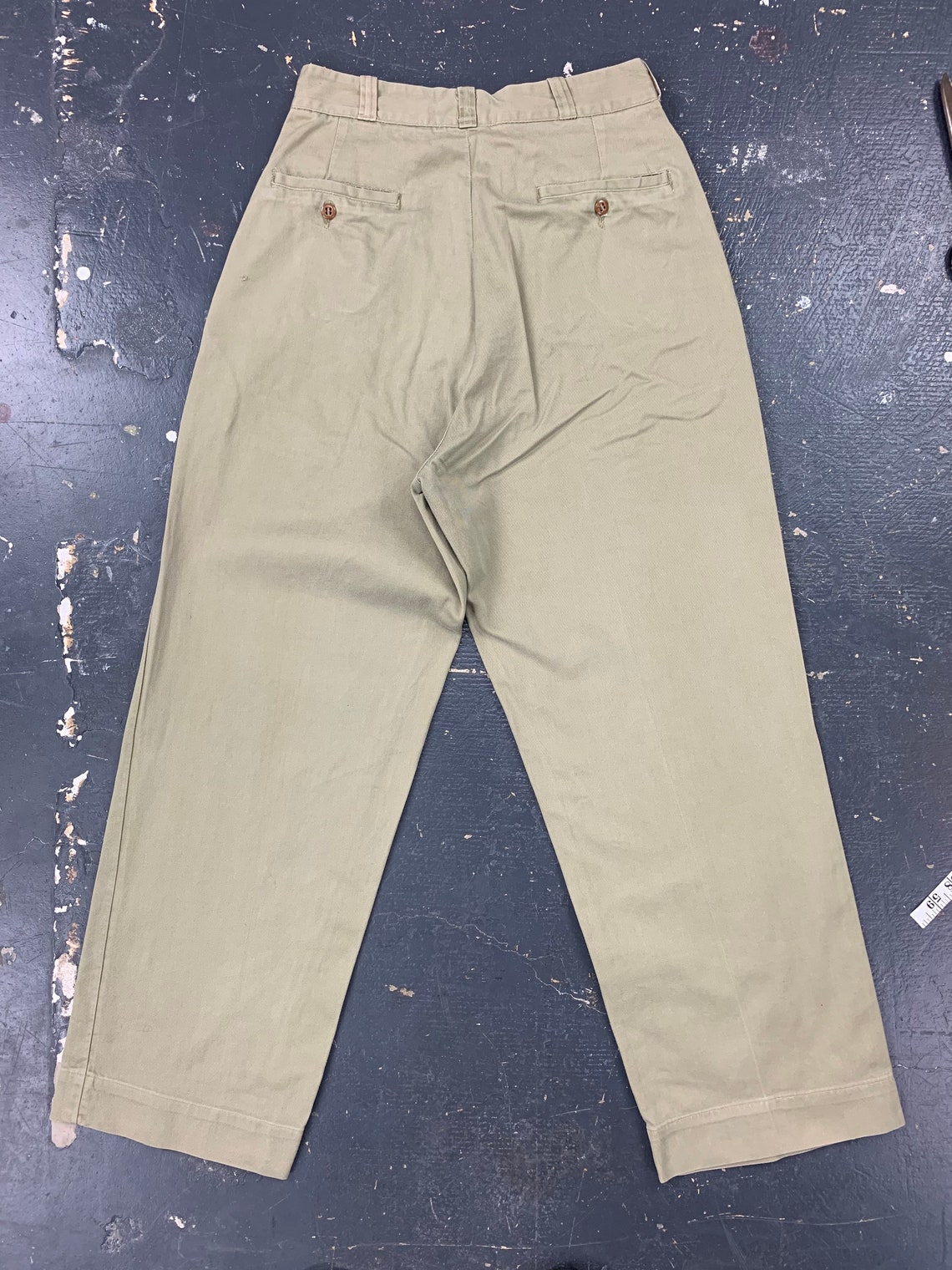 27x28 USMC Khaki Trousers 50s Military Vintage Distressed | Etsy