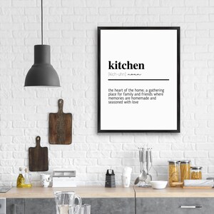 Kitchen Wall Art | Kitchen Decor | Kitchen Wall Decor | Kitchen Sign | Farmhouse Kitchen Sign | Kitchen Definition
