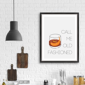 Whiskey Sign | Old Fashion | Whiskey Poster | Whiskey Lover | Gift for Dad | Gift for Boyfriend | Gift for Husband | PRINTABLE