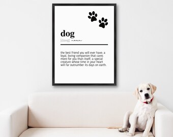 Man's Best Friend Dog Quote Dog Definition Gift for Dog Owner Dog  Wall Art Dog Sign Dog Poster Dog Wall Decor PRINTABLE - Main Image
