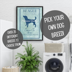 Custom Pet Art | Laundry Room Wall Decor | Laundry Room Sign | Laundry Room Decor | Laundry Sign | Dirty Dog Soap Company | PRINTABLE