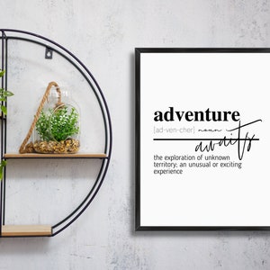 Adventure Quote | Wanderlust | Adventure Awaits | Travel Quotes | Kids Room Decor | Hallway Decor | Entryway Decor | PRINTABLE