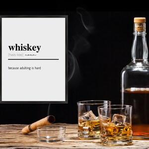 Whiskey Sign | Whiskey Poster | Whiskey Quote | Whiskey Lover | Gift for Dad | Gift for Boyfriend | Gift for Husband | PRINTABLE