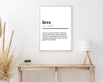 Love Definition | Love Quote | Love Sign | I Love You Quote | Valentine's Day Gift | Anniversary Gift | Gift for Her | Gift for Wife