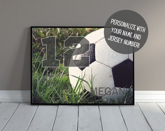 Personalized Soccer Art | Team Gift | Sports Wall Decor with Name | Sports Art | Athlete Room Decor | Soccer Gift | Senior Night | PRINTABLE