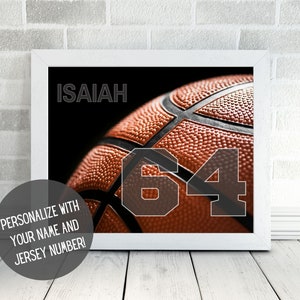 Personalized Basketball Wall Decor with Name | Basketball Poster | Gift for Basketball Athlete | Team Gift | Senior Night | PRINTABLE
