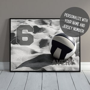 Personalized Volleyball Poster | Sports Wall Art with Name | Team Gift | Volleyball Decor | Volleyball Gift | Kids Room Decor | PRINTABLE