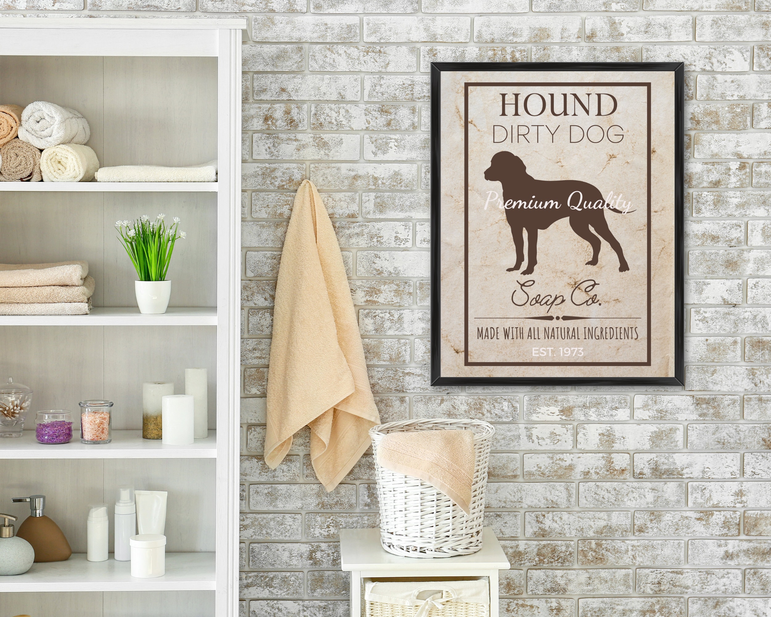 Custom Dog Bathroom Art Funny Bathroom Wall Art Funny | Etsy