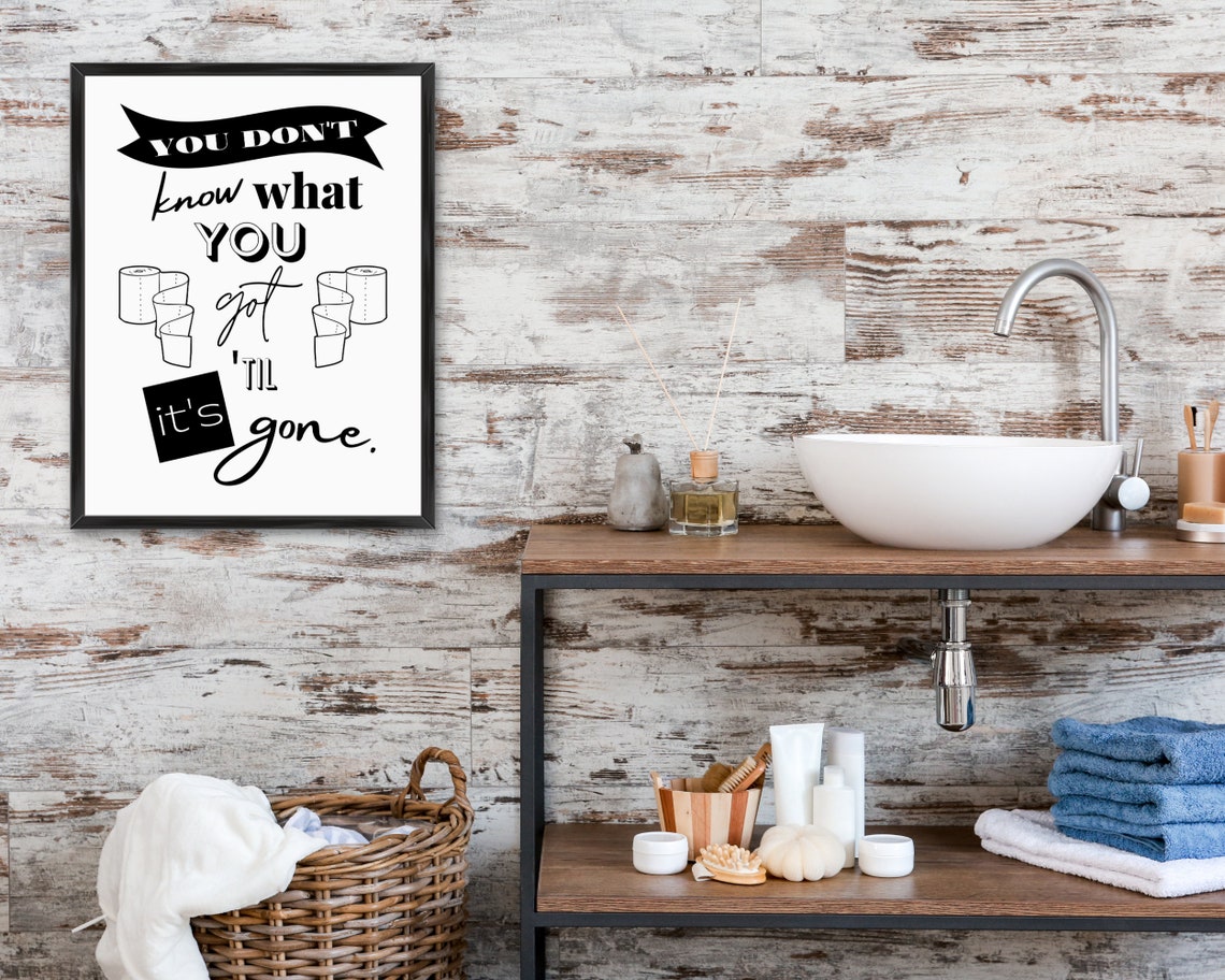 Funny Bathroom Sign Funny Bathroom Wall Art Funny Restroom | Etsy