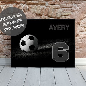 Customized Soccer Art | Sports Wall Decor with Name | Sports Art | Athlete Room Decor | Soccer Gift | Senior Night | Team Gift | PRINTABLE
