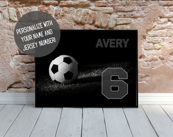 Customized Soccer Art | Sports Wall Decor with Name | Sports Art | Athlete Room Decor | Soccer Gift | Senior Night | Team Gift | PRINTABLE