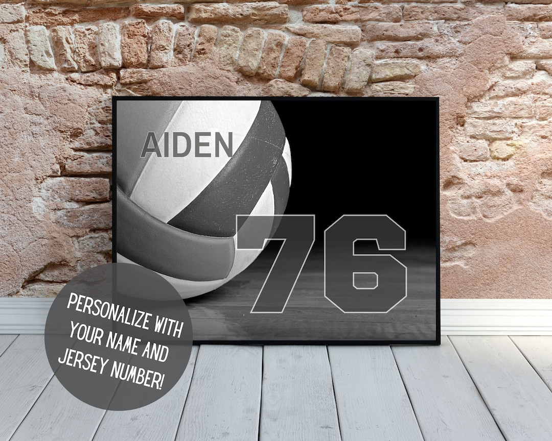 Customized Volleyball Art | Sports Wall Decor With Name | Volleyball ...