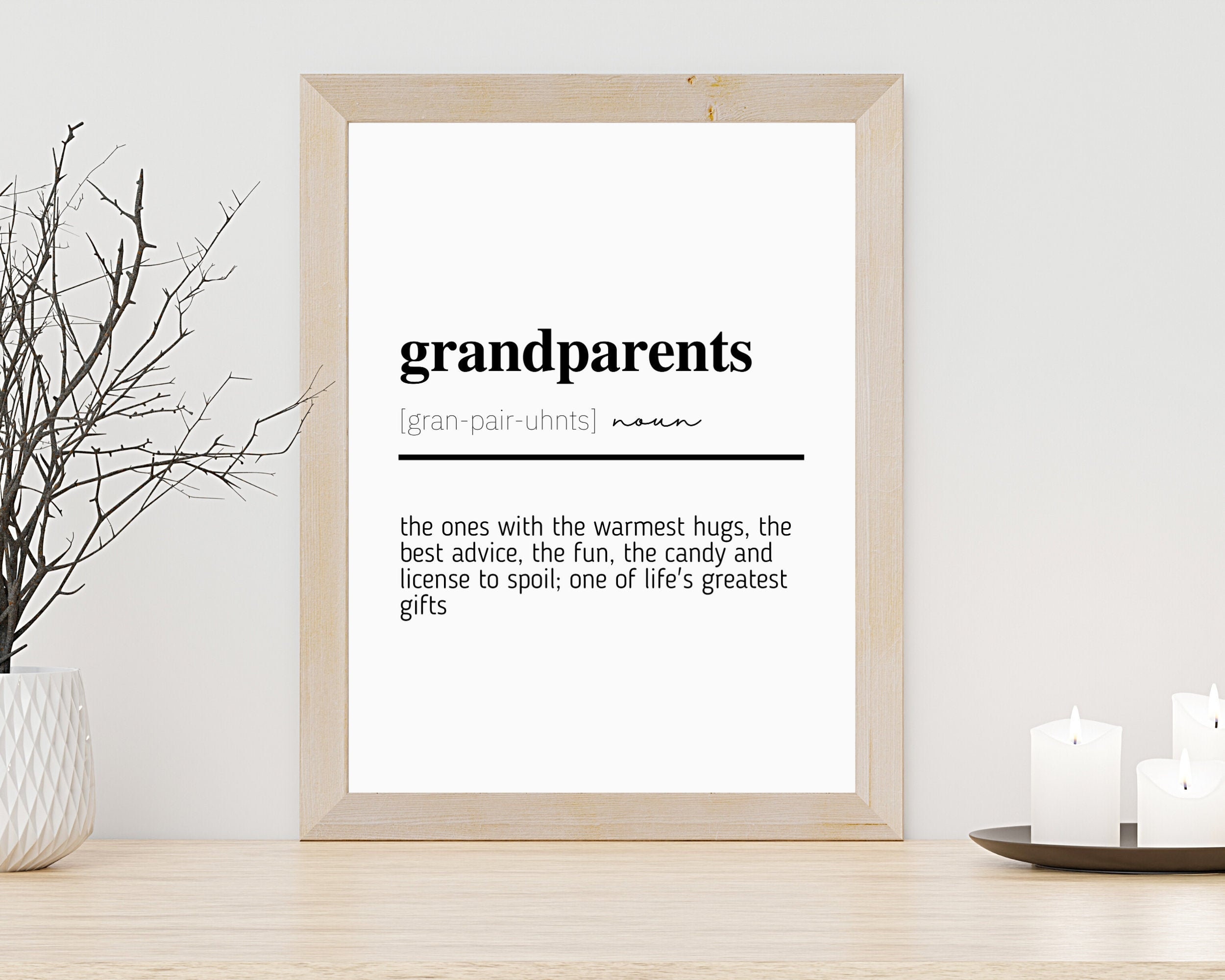 Gift for New Grandparents Grandparents Quote Grandparents Sign