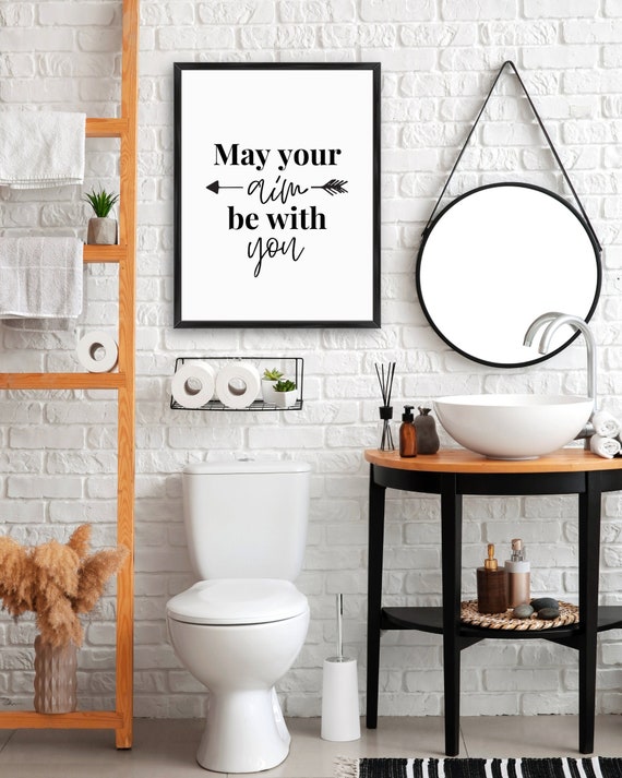 Funny Bathroom Desk Sign – Double Sided Toilet Humor Decor For Home, Office, Restroom – 6.3x3.16 Inches - View #5