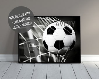 Customized Soccer Art | Sports Wall Decor with Name | Sports Art | Athlete Room Decor | Soccer Gift | Senior Night | Team Gift | PRINTABLE