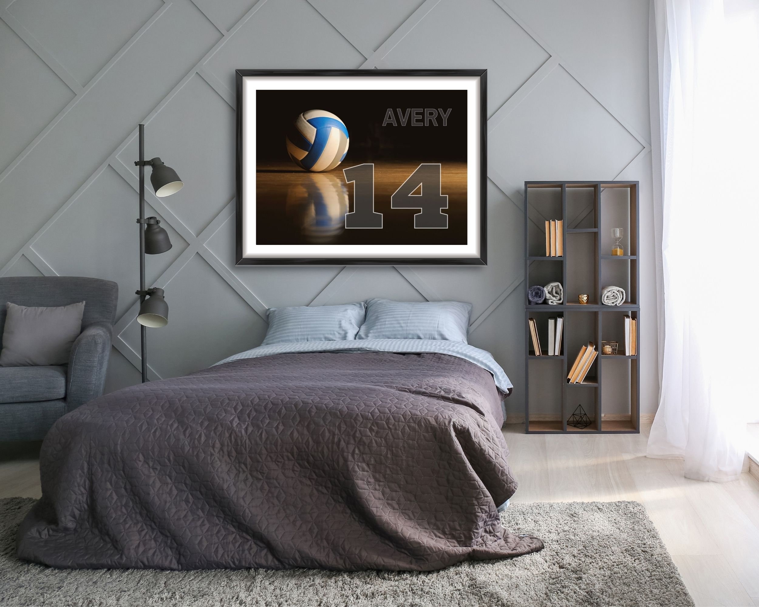 Custom Volleyball Poster Personalized Sports Wall Decor With Name ...