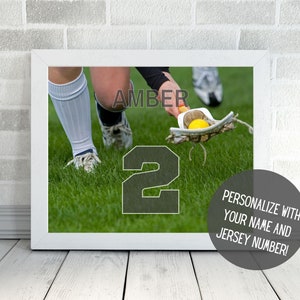 Personalized Sports Wall Decor with Name | Custom Lacrosse Art | Gift for Lacrosse Player | Athlete Room Decor | Lacrosse Poster | PRINTABLE